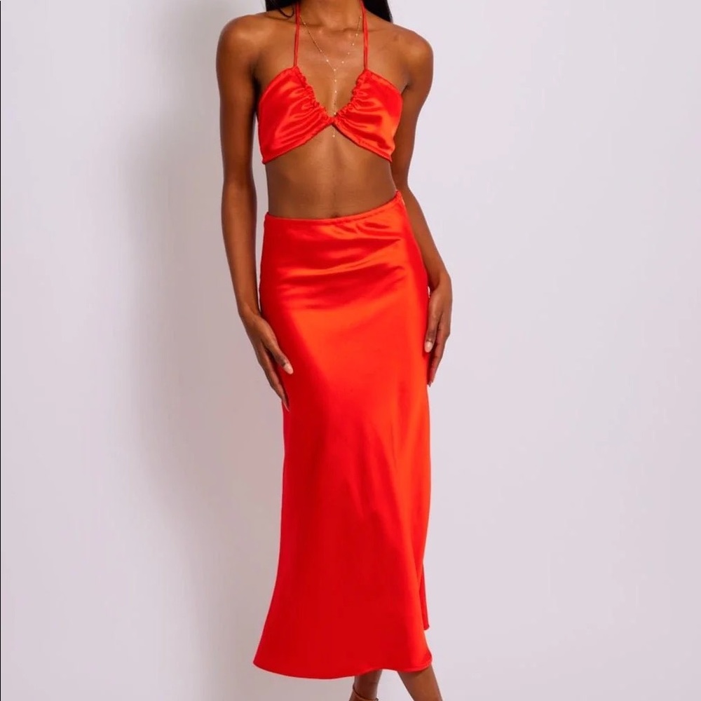 RESA ISLA SLIP SKIRT CAYENNE